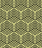 Seamless geometric pattern. 3D illusion. 