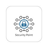 Security Point Icon. Flat Design.