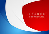 Corporate wavy bright abstract background. French colors
