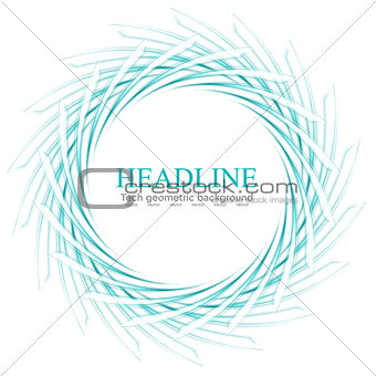 Abstract scratchy turquoise logo on white