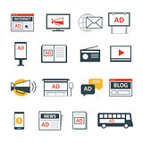 advertising media icon flat design