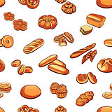 Bread And Buns Seamless Pattern
