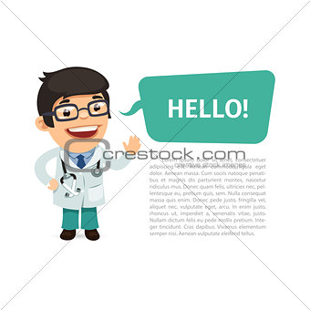 Doctor Saying Hello Poster
