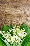 Lilly of valley on wood