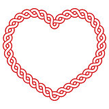 Celtic pattern red heart shape - love concept for St Patrick's Day, Valentines