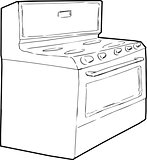 Generic Single Induction Stove Outline
