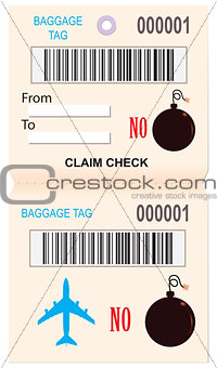 Baggage ticket reminder ban explosives