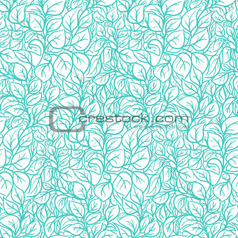 Seamless pattern with  leaves