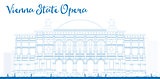 Outline Vienna State Opera. Vector illustration.