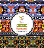 Seamless bright pattern in tribal style