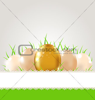 Green grass and eggs