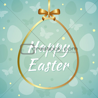 Easter background with greeting inscription