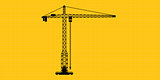 tower crane site construction isolated silhouette