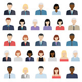 Set of business people icons