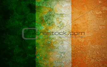 Ireland Flag Grunge Texture Illustration