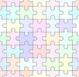 Jigsaw puzzle blank seamless template