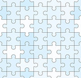 Jigsaw puzzle blank blue seamless template