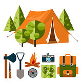 Camping vector illustration