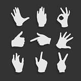 Vector Set Hand Symbols