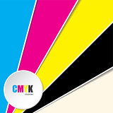 Abstract background with CMYK text