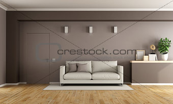 Brown modern living room
