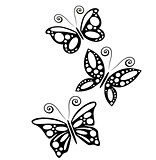 three butterflies 2