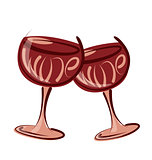 Vector Glass of Wine