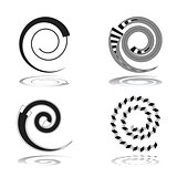 Spiral design elements.