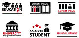 education concept icons