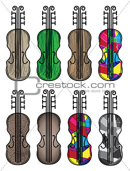 violin musical instrument vector illustration