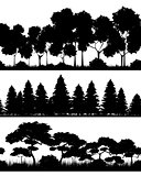 Three forests silhouettes