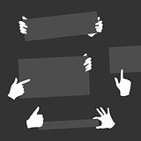 Hands Holding Template Banner