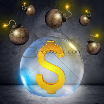 Dollar sign in bubble