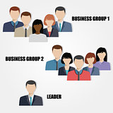 business people group flat vector illustration