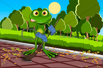 Frog sweeping track