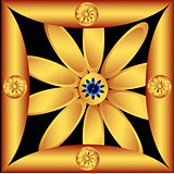 Decorative golden flower