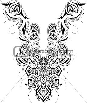 Neckline illustration vector design fashion
