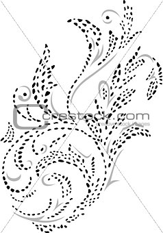 Paisley mehndi vector floral design