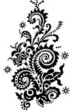 Paisley mehndi vector floral design