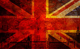 Westminster Palace Union Jack Flag Grunge Texture Background