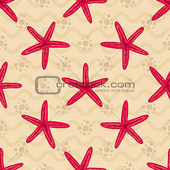 Seamless patterns with starfishs
