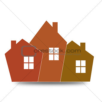 Orange house icon
