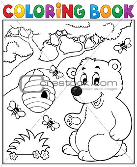 Coloring book bear theme 2