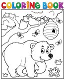 Coloring book bear theme 3