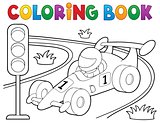 Coloring book racing car theme 1