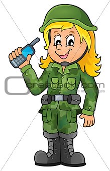 Female soldier theme image 1