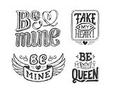 Hand lettering phrase for valentines day poster
