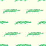 Funny Crocodiles Pattern. Vector Illustration