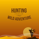 Hunting. Vector Poster