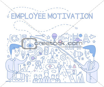 Employee Motivation Concept. Vector Infographic